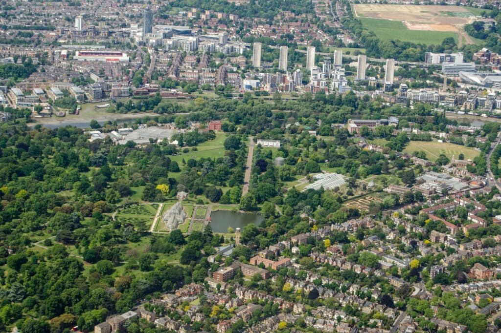 Aerial view of Kew